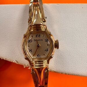 Bulova Gold Tone Women's Bracelet Watch with Cream Dial